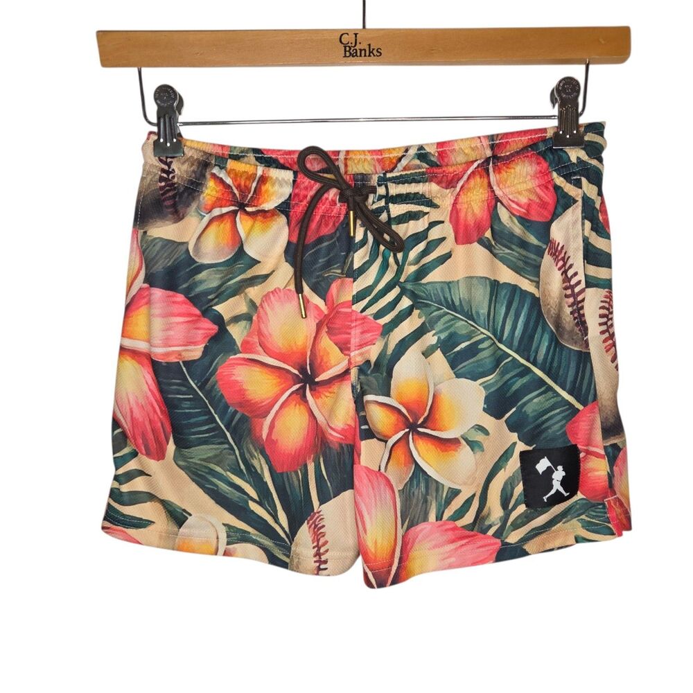 Baseballism Aloha Baseball Mesh Shorts boys XL Floral Tropical Short-Short